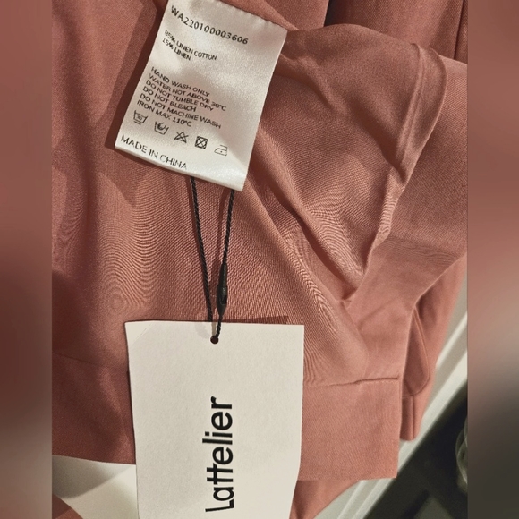 NWT Linen Blend Layered Blazer (Dusty Rose Pink) - Lattelier - Picture 12 of 13